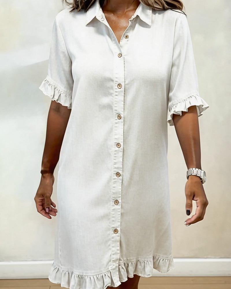 Maelis – Jeansklänning med mjuk feminin elegans