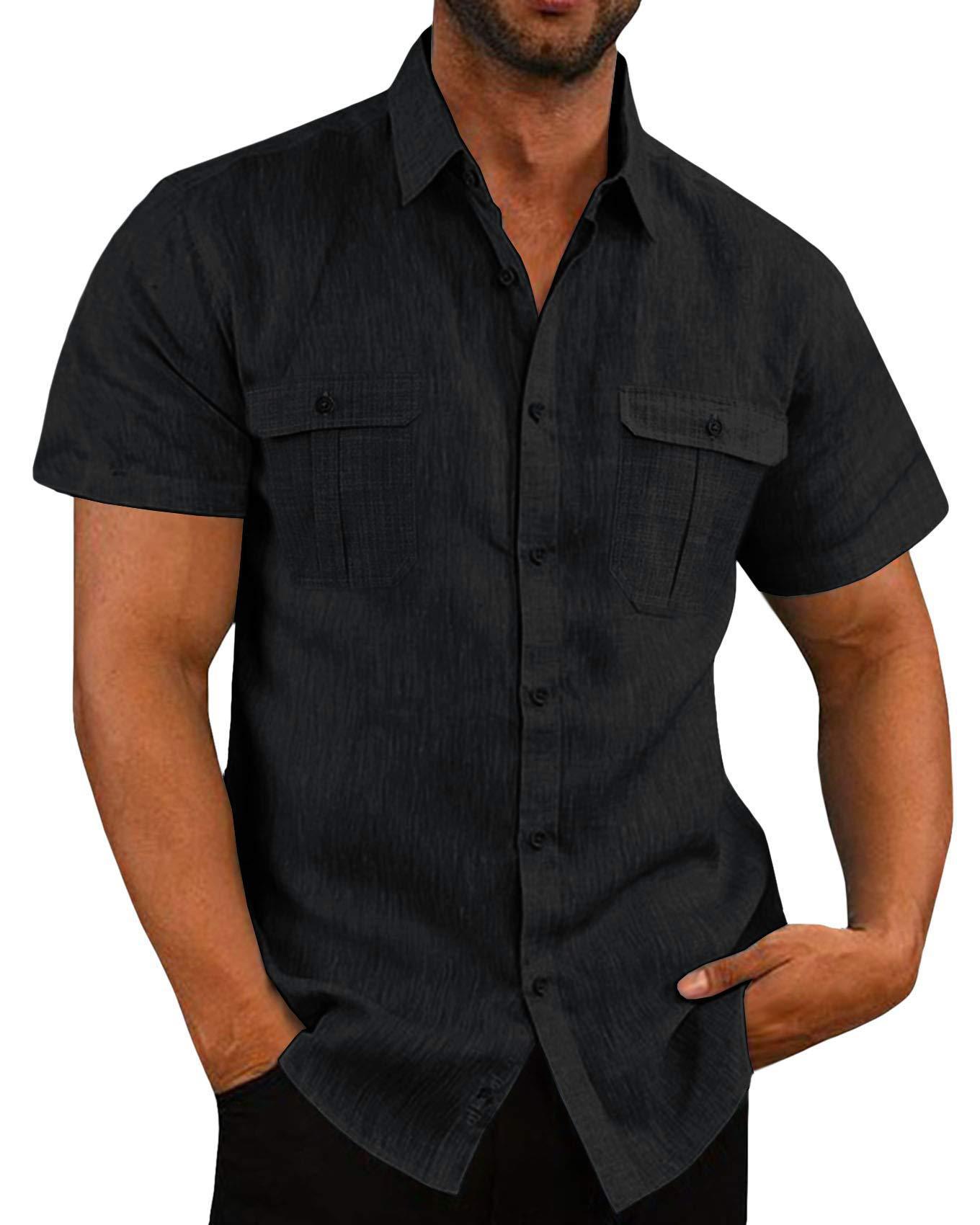 Björn – Short-sleeved linen shirt with a relaxed summer style