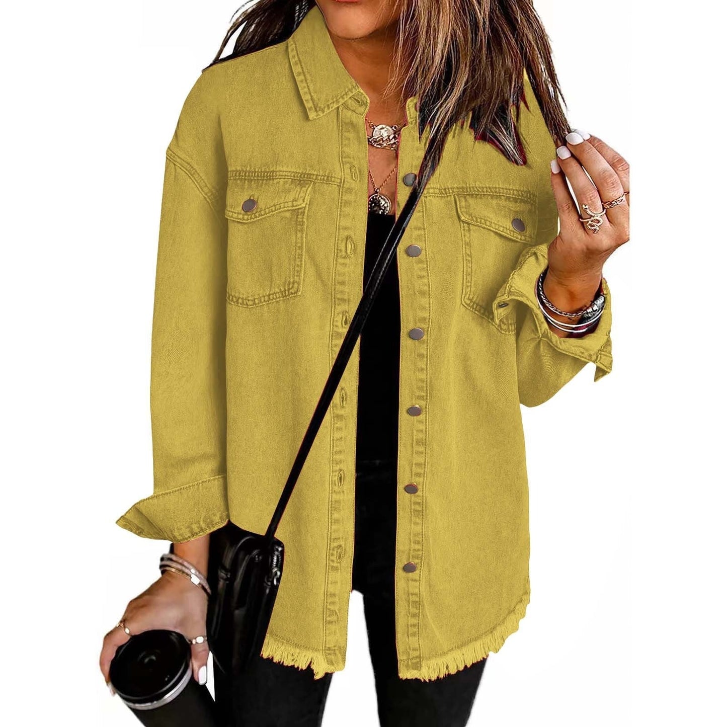 Elina – Jeansjacka med avslappnad oversized-look