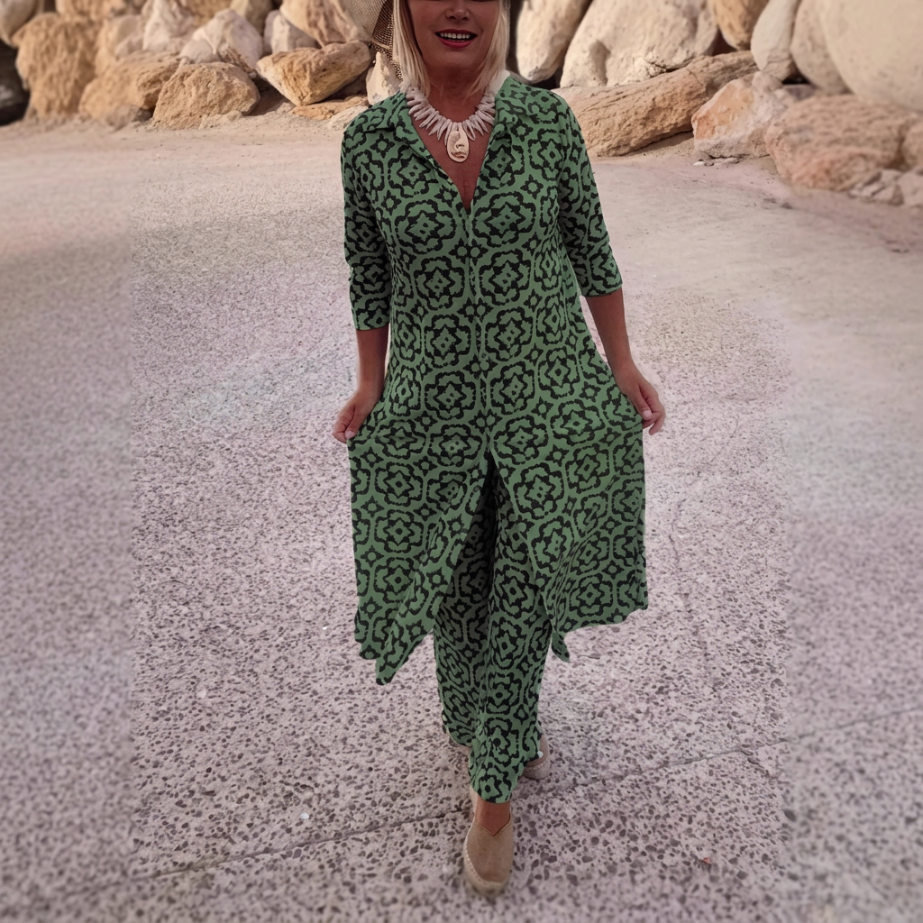 Elvira – Luftigt set med mönstrad design