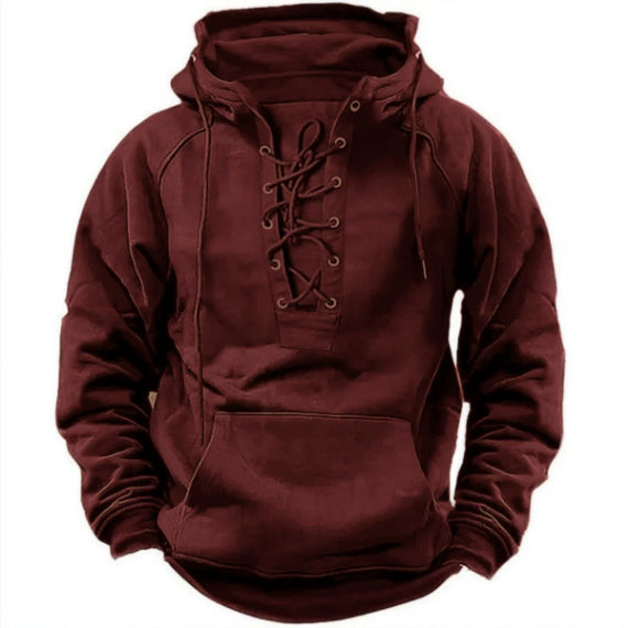 Falk – Löst sittande hoodie med snörning