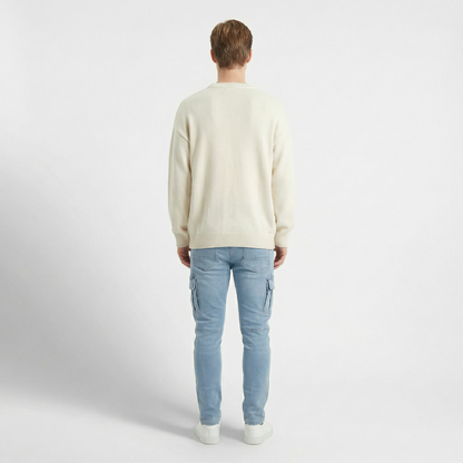 Soren – Smala cargobyxor i stretchdenim