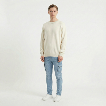 Soren – Smala cargobyxor i stretchdenim