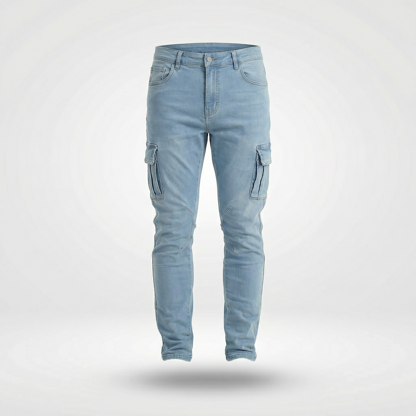 Soren – Smala cargobyxor i stretchdenim