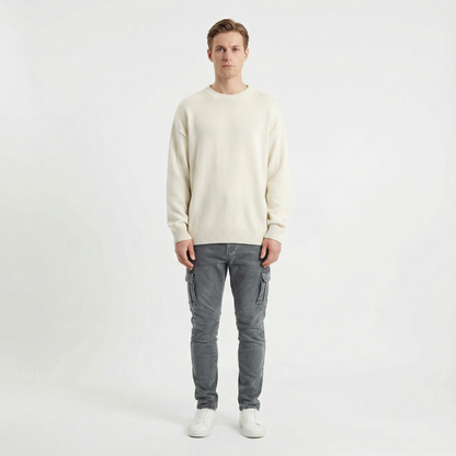 Soren – Smala cargobyxor i stretchdenim