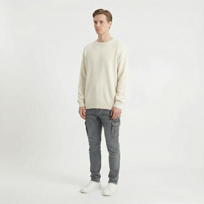 Soren – Smala cargobyxor i stretchdenim