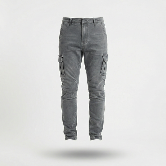 Soren – Smala cargobyxor i stretchdenim