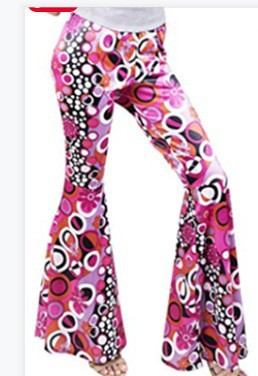 Aminael – Flared trousers with a floral pattern