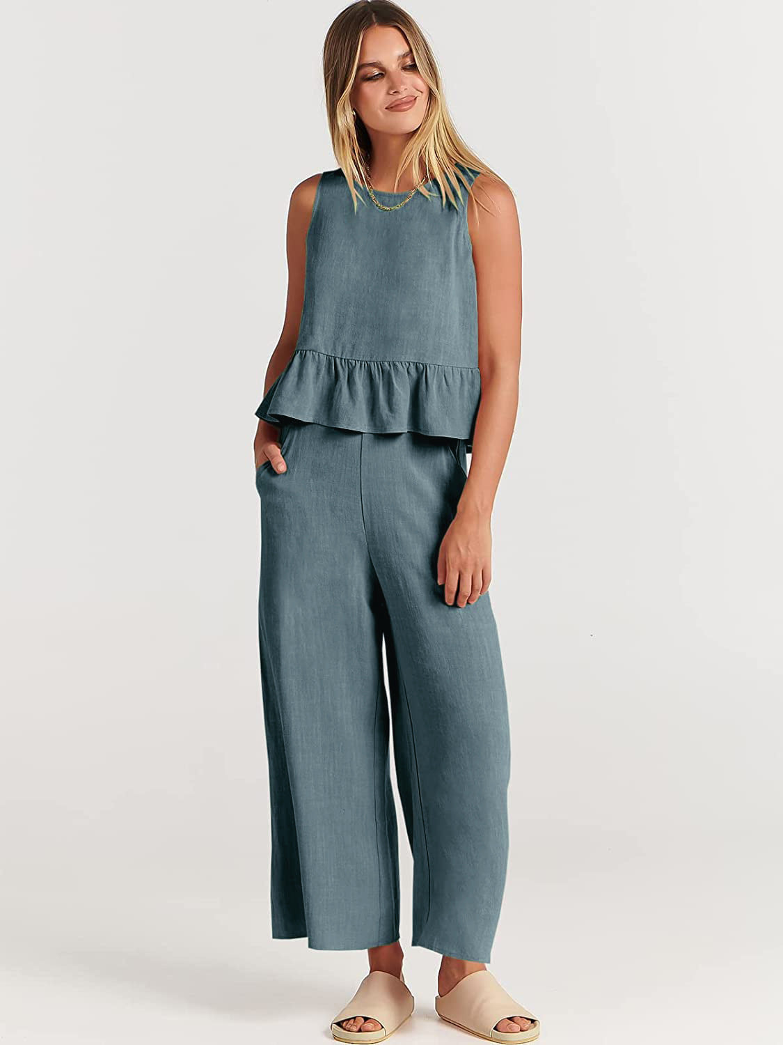 Olivia - Luftigt 2-delat set med eleganta detaljer