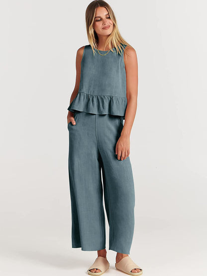 Olivia - Luftigt 2-delat set med eleganta detaljer