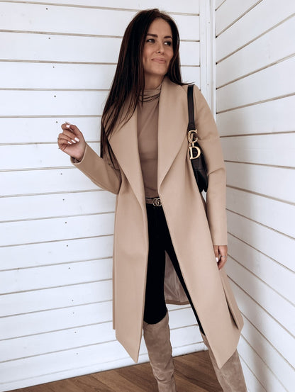 Woolen coat trench coat