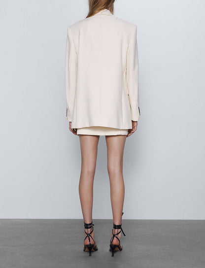 Drape commute one button blazer