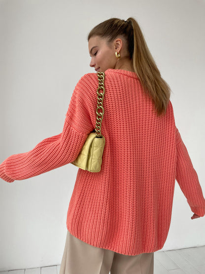 Oversized Sweater Loose Candy Color