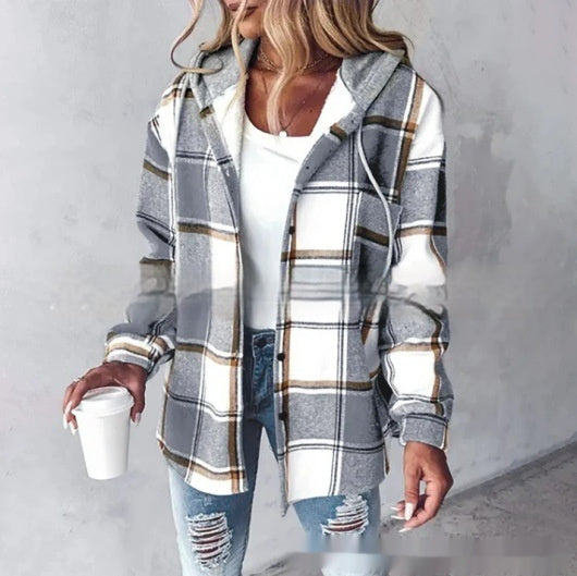 Kari – Rutigt huva overshirt