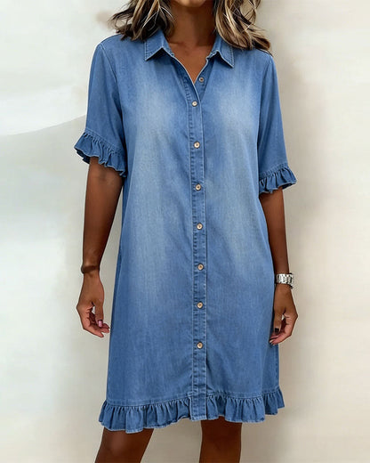 Maelis – Jeansklänning med mjuk feminin elegans