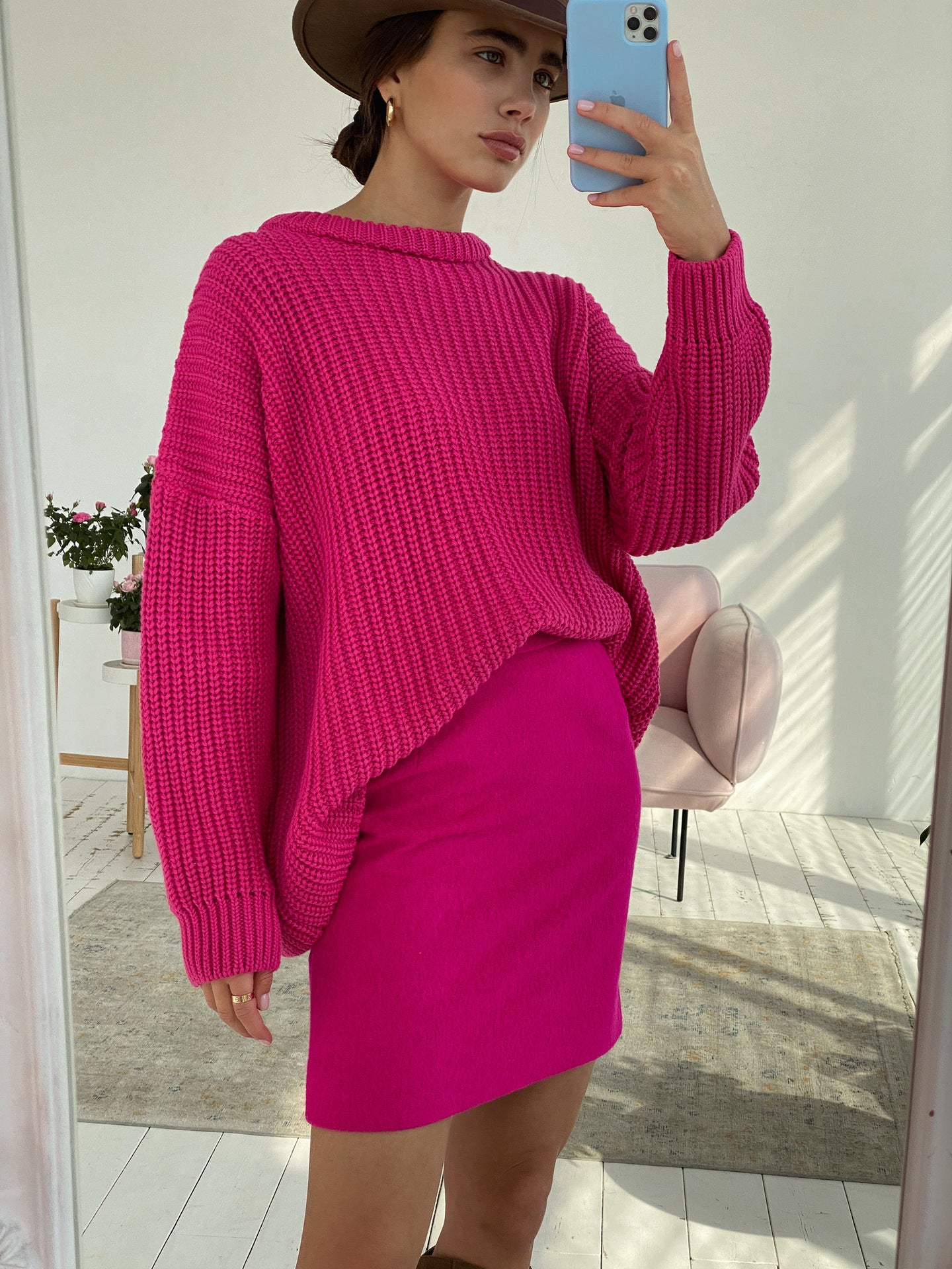 Oversized Sweater Loose Candy Color