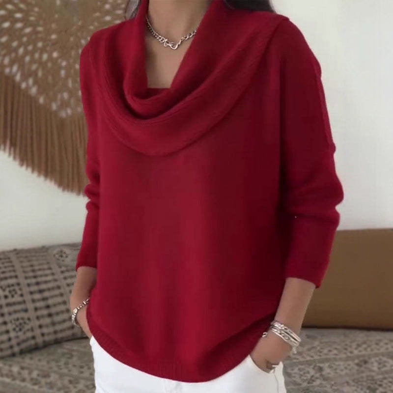 Norea | Stickad tröja med vattenfallsringning