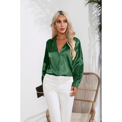 Nova - Silk blouse with waist accent