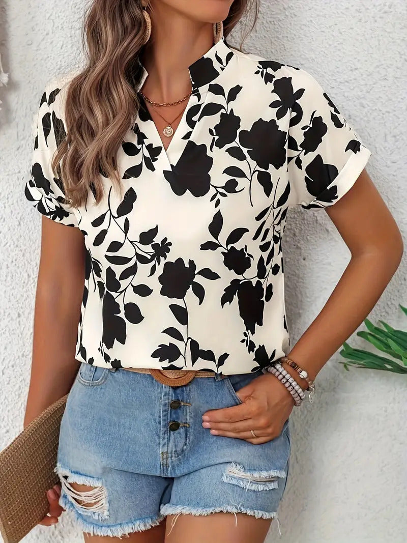 Dylin – Blus med grafiskt mönster