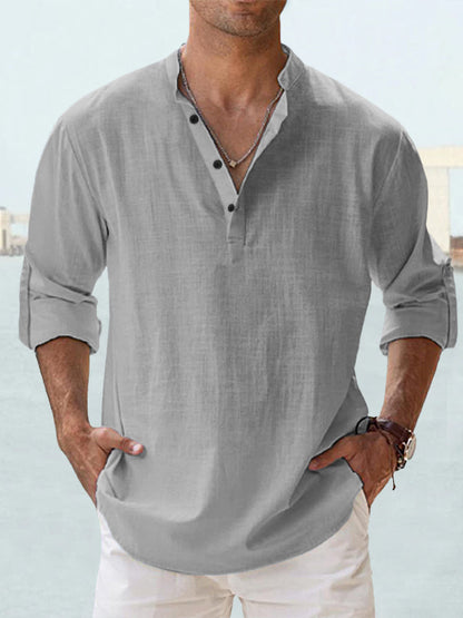 Einar – Airy men's shirt with stand-up collar