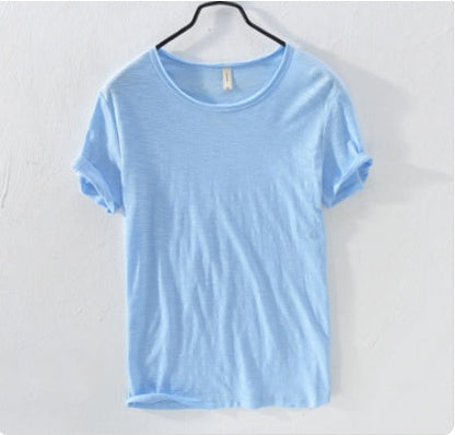 Loke – Light Pink Basic T-shirt with Soft Texture