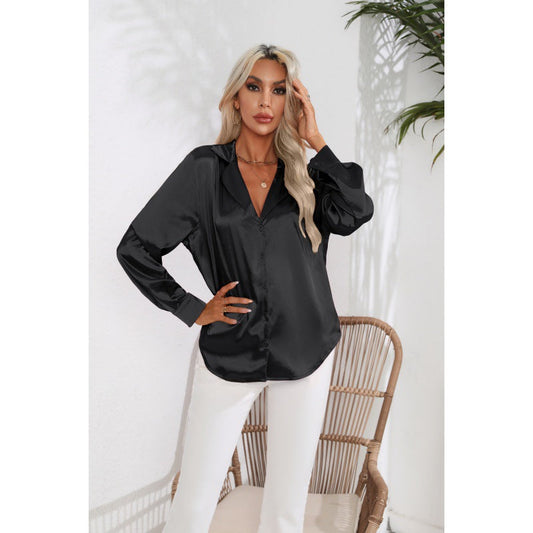 Nova – Sidenblus med midjeaccent