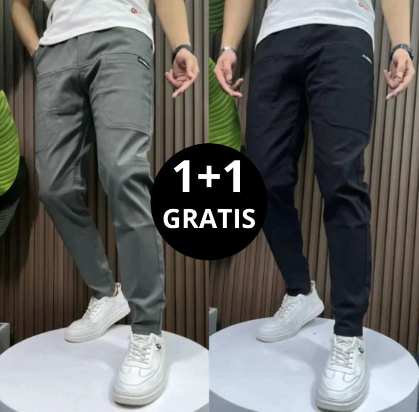 Bren - Svart tapered byxa med ren finish