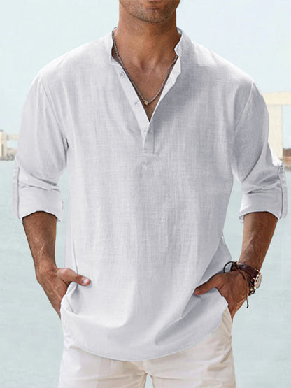 Einar – Airy men's shirt with stand-up collar