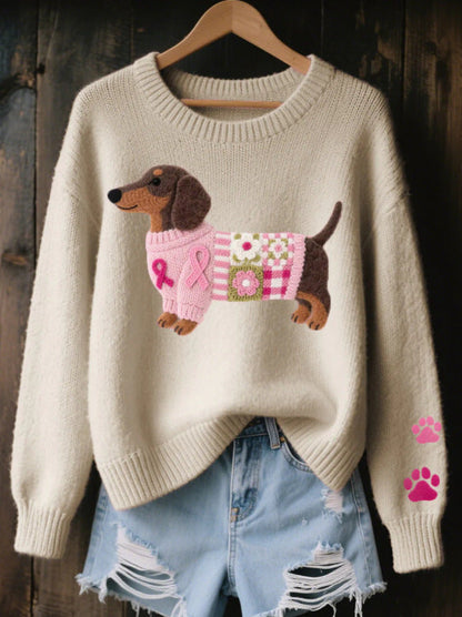 Sivra – Stickad tröja med lekfull broderi