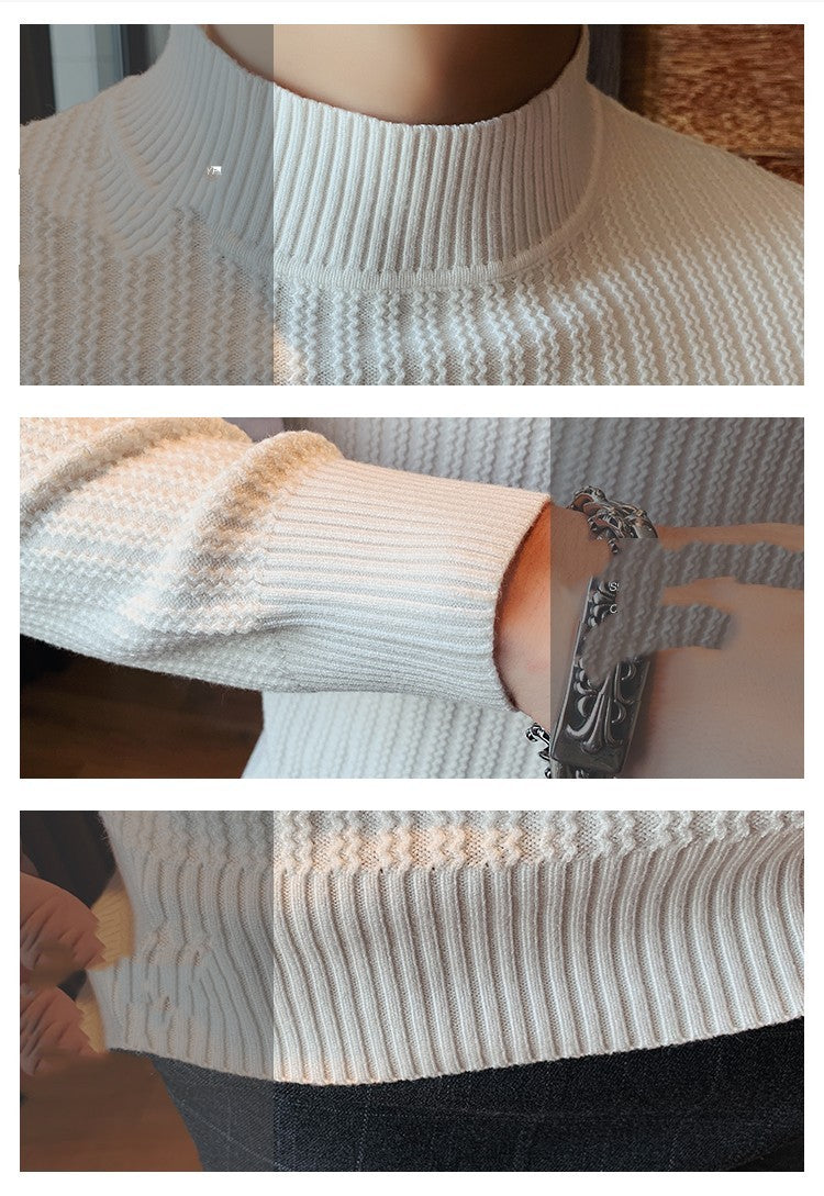 Fashion Collar Solid Color Sweater Sweater