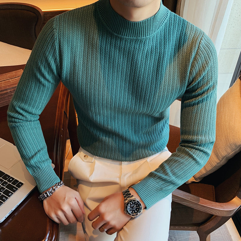Fashion Collar Solid Color Sweater Sweater