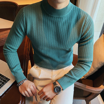 Fashion Collar Solid Color Sweater Sweater