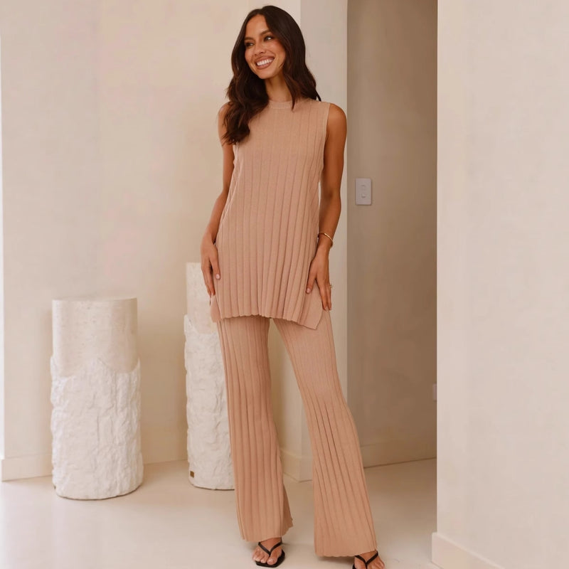 Sofia - Elegant 2-delat set med ribbad struktur