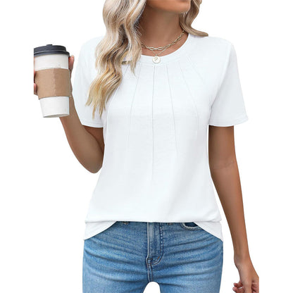 Ravela – Floral print top with elegant pleated details