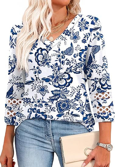 Lunara – Topp med V-hals och subtila ärmdetaljer