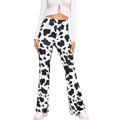 Aminael – Flared trousers with a floral pattern