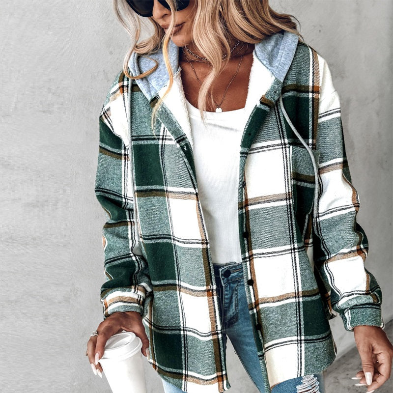 Kari – Rutigt huva overshirt