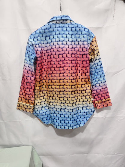 Autumn And Winter Woolen Coat Loose Lapels Breasted Plaid Trench Coat Coat