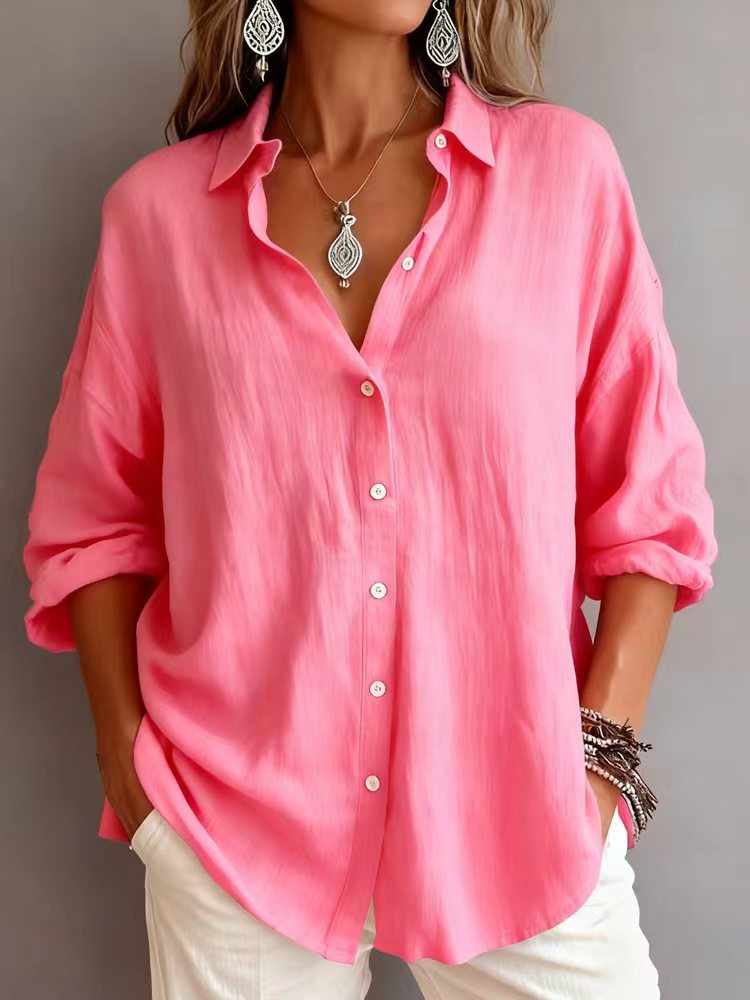 Grelia – Lätt blus med knäppning