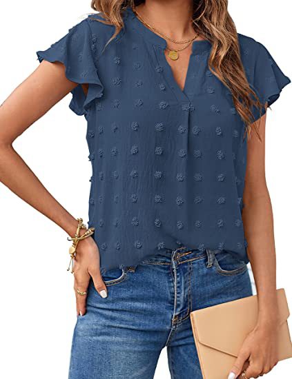 Adisa – Luchtige blouse met reliëfstructuur