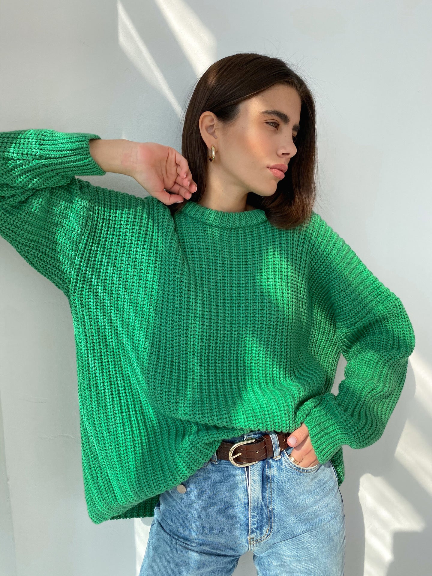 Oversized Sweater Loose Candy Color