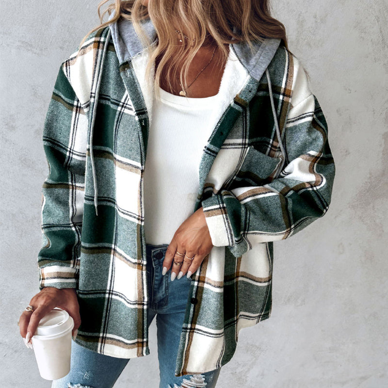 Kari – Rutigt huva overshirt