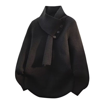 Ovara – Ribbed Wrap-Neck Sweater
