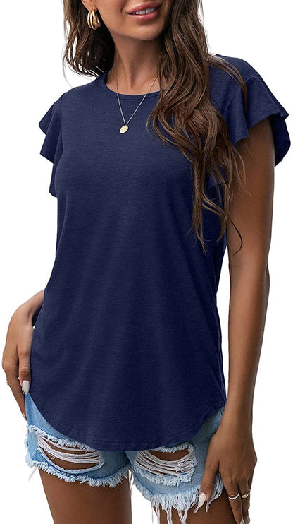 Maja - T-shirt with subtle sleeve details