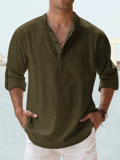 Einar – Airy men's shirt with stand-up collar
