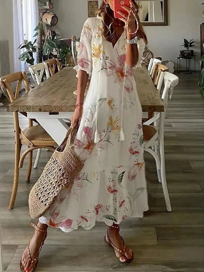 Elaris – Floral maxi dress with romantic charm