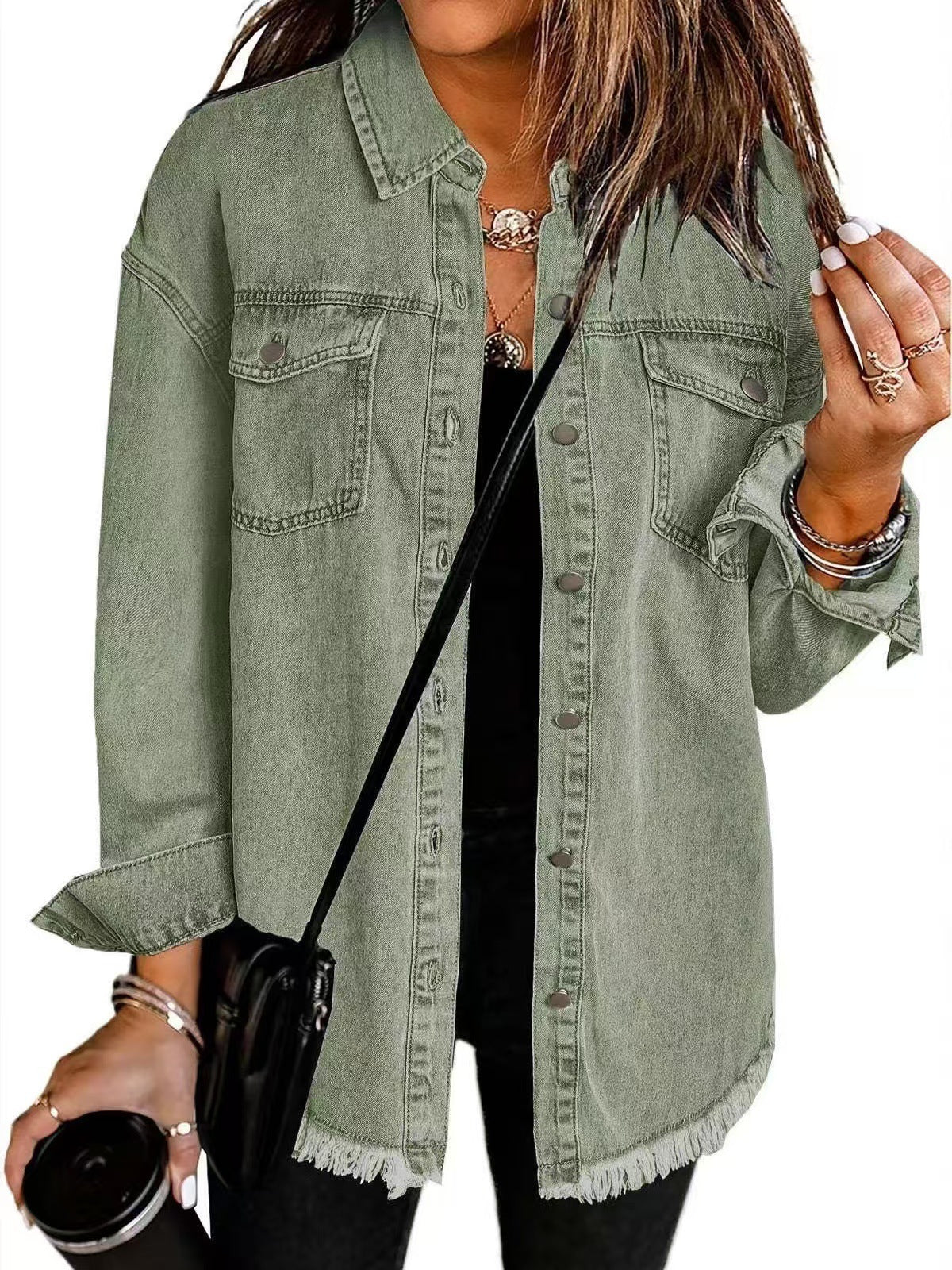 Elina – Jeansjacka med avslappnad oversized-look