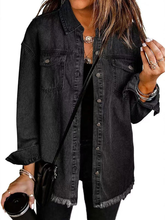 Elina – Jeansjacka med avslappnad oversized-look