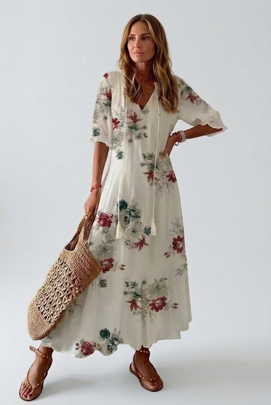 Elaris – Floral maxi dress with romantic charm