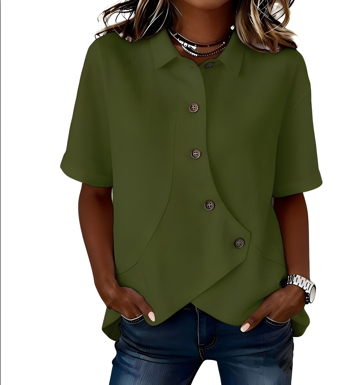 Ylvi – Blus med asymmetrisk design och elegant känsla